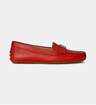Mocassins en cuir signature Barnsbury - Lauren Ralph Lauren - Corail