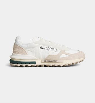 Baskets basses Elite Active en nylon - Lacoste - Blanc et vert