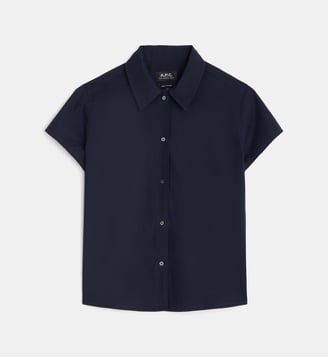 Chemisette Marina en coton - A.P.C. - Bleu marine