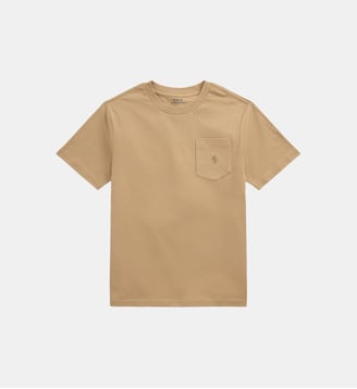 T-shirt poche en coton - Polo Ralph Lauren - Kaki argile