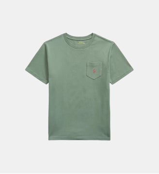 T-shirt  poche en coton - Polo Ralph Lauren - Vert palme