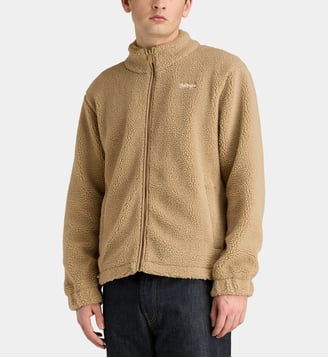 Veste ample Sherpa finition polaire - Schott - Beige