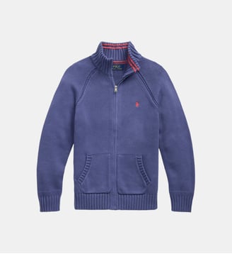 Pull droit zippé signature - Polo Ralph Lauren - Bleu