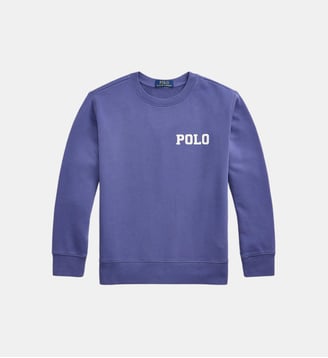 Sweat droit signature en coton  - Polo Ralph Lauren - Bleu