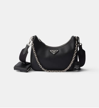 Sac à main Re-Edition 2005 en cuir - Prada - Noir foncé