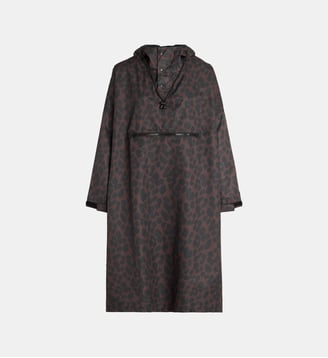 Poncho Marcia Bis compactable à capuche - Galeries Lafayette - Marron et noir