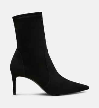 Bottines à talons Power Bootie 75 en cuir - Stuart Weitzman - Noir