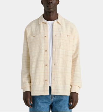 Surchemise rayée Jonas en coton - Les Deux - Ivory