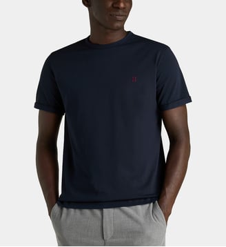 T-shirt Nørregaard en coton - Les Deux - Bleu marine