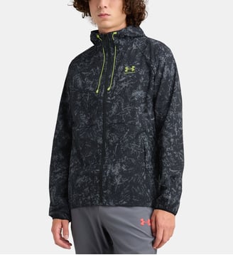 Coupe-vent à capuche fantaisie logo - Under Armour - Noir et gris clair