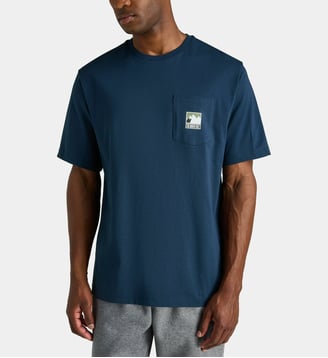 T-shirt droit signature en coton - The North Face - Bleu marine