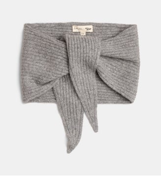 Echarpe triangle Sandrine en cachemire - Galeries Lafayette - Gris clair