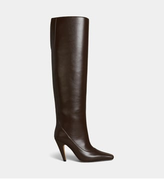 Bottes à talons Spur vegan brossé - Stella McCartney - Marron chocolat