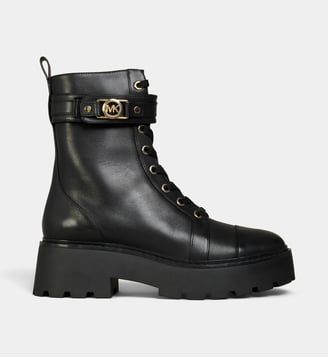 Bottines motardes Mandy en cuir - Michael Kors - Noir