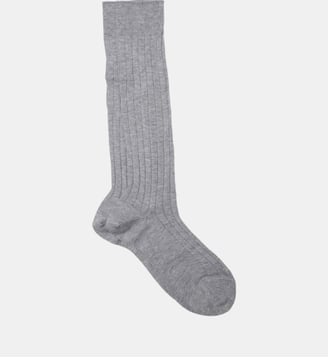 Chaussettes hautes en coton - Maria La Rosa - Perle