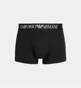Boxer en coton stretch - Emporio Armani - Noir