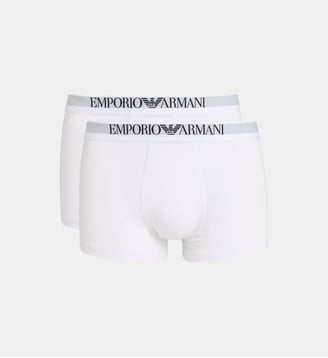 Lot de 2 boxers signatures - Emporio Armani - Blanc