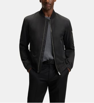 Veste modèle Comber zippée nylon - BOSS - Black