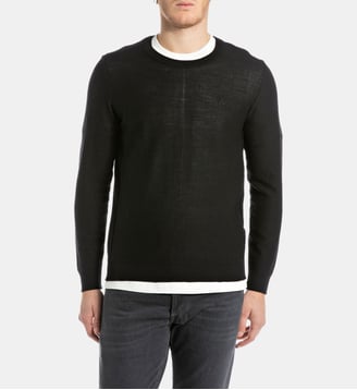 Pull droit en laine - Replay - Noir