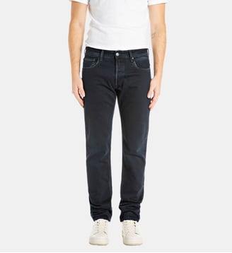 Jean droit en coton - Replay - Bleu foncé