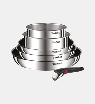 Batterie de cuisine - 6 pièces - Tefal - Inox