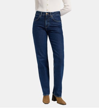 Jean Lee droit en coton - Lee - Bleu foncé