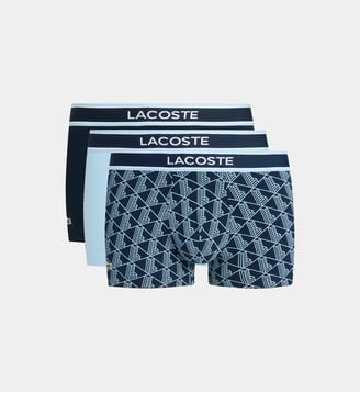 Lot 3 boxers Ultra confortables stretch coton - Lacoste - Bleu clair et bleu foncé