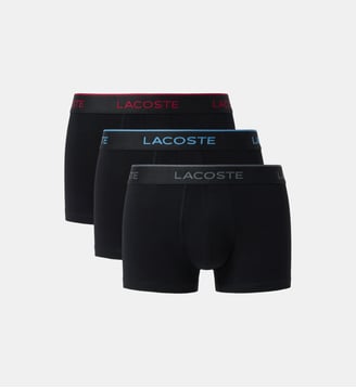 Lot de 3 boxers en coton - Lacoste - Noir et bleu