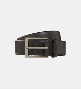 Ceinture en cuir grainé italien - BOSS - Dark brown