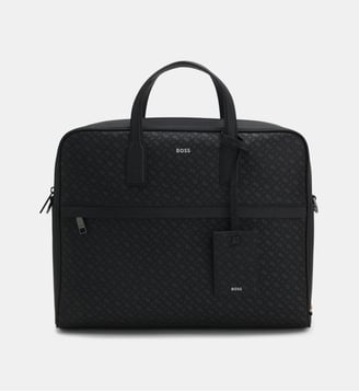 Sac porte-documents Zair cuir - BOSS - Black