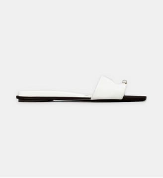 Mules plates Pierced - Tory Burch - Blanc et argent