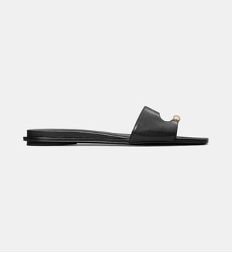 Mules plates Pierced - Tory Burch - Noir et doré