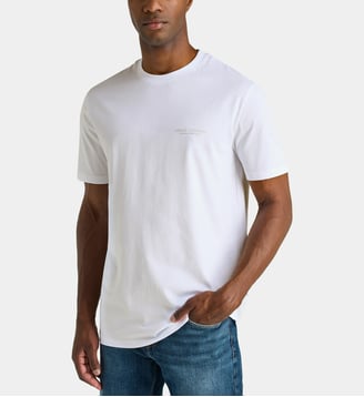 T-shirt droit Milano droit en coton - Armani Exchange - Blanc