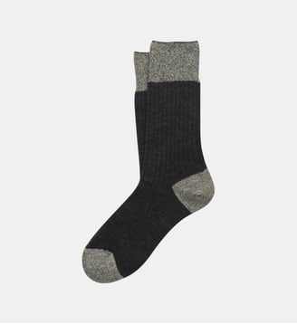 Chaussettes classiques Berlino en laine mélangée - ANT45 - Gris anthracite