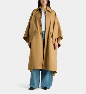 Manteau Hilla ample long en coton - Margaux Lonnberg - Biscuit