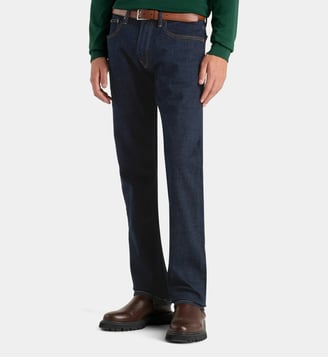 Jean droit coton denim - Polo Ralph Lauren - Bleu foncé