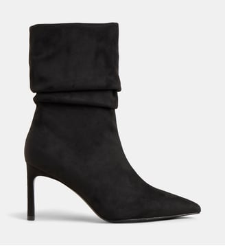 Bottines plissées Zaha en cuir velours - MI/MAI - Noir