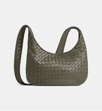 Sac à main Small Veneto en cuir tressé - Bottega Veneta - Vert kaki