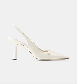 Escarpins Amita 85 en cuir verni - Jimmy Choo - Latte et latte