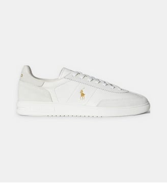 Baskets basses en cuir signature - Polo Ralph Lauren - Blanc