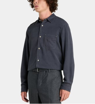 Chemise droite Guido - Officine Générale - Bleu marine foncé