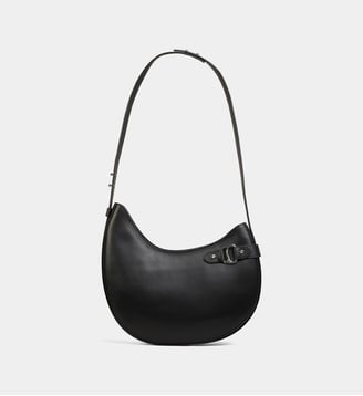 Sac hobo Tasha en cuir de vachette - Lauren Ralph Lauren - Black