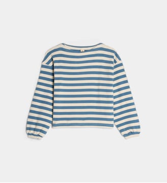 T-shirt rayé Fasov en coton - Bellerose - Bleu et blanc