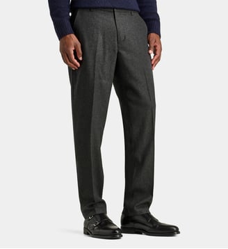 Pantalon slim Como en laine  - Les Deux - Gris foncé
