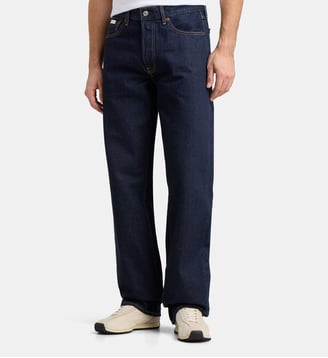 Jean 90S straight droit en coton  - Calvin Klein - Bleu brut