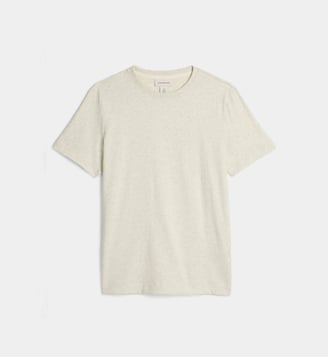 T-shirt logo brodé coton  - Calvin Klein - Beige naturel