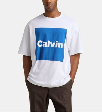 T-shirt ample en coton signature - Calvin Klein - Blanc