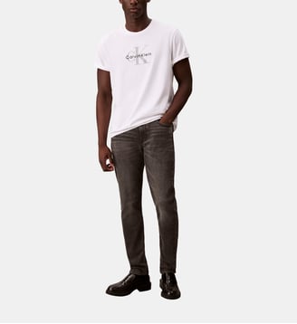 Jean slim signature - Calvin Klein - Gris foncé