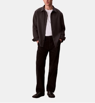 Pantalon 90S droit velours milleraies - Calvin Klein - Noir