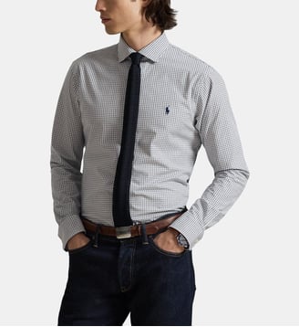 Chemise droite à carreaux - Polo Ralph Lauren - Bleu et blanc